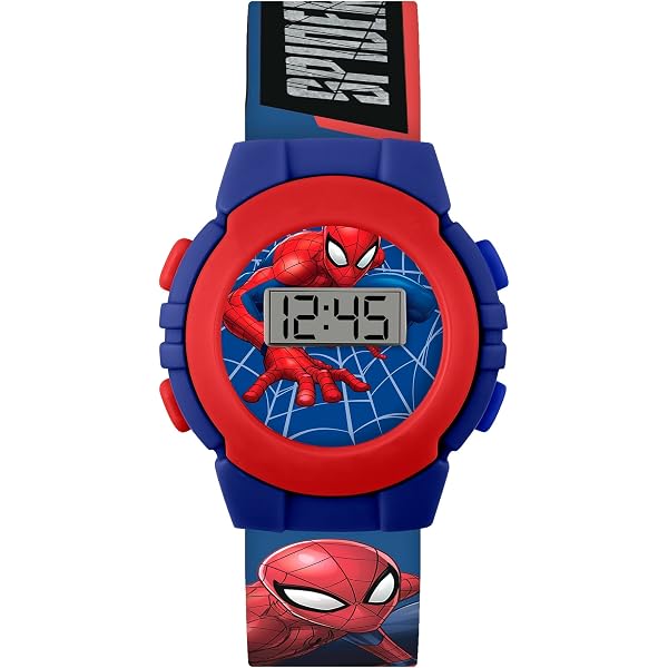 Coffret Montre Spiderman Noir Pour Enfant 3-10 Ans - Super-Héros, Quartz, Garçon