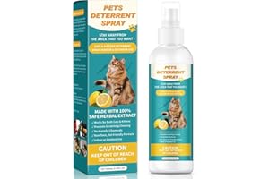 Boxmom Cat Deterrent Spray 200ML, Cat Repellent Spray – Natural Cat Training Spray for Indoor & Outdoor Use, No Trace Formula to Protect Furniture & Garden - Advanced Version