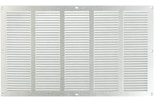 STEINBERG14 Griglia di ventilazione da 500x300mm in lamiera d'acciaio zincata con lamelle interne e protezione dagli insetti