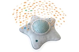 Pabobo - Milchstraße - nomadisches musikalisches Nachtlicht und dynamischer Sternprojektor für Baby und Kind - Grau