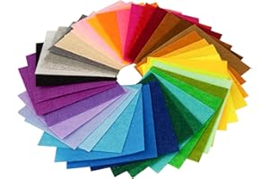 damoguin 40 Farben Filz zum Basteln, 1mm kleiner Filzstoff, als Bastelfilz kann verwendet werden, Filzrolle, DIY Filzplatten, Felt Fabric, Stoff zum Nähen, Filzen für Kinder（10 * 10cm）