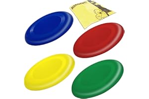 Partituki Pack de 4 Disques Volateurs pour Enfants Très facile à fixer Beaucoup plus sûr que les Frisbees standard. Anneaux volants pour enfants.