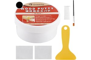 GRPOCHE Bois Coulis Noir Remplisseur de bois à base d'eau Pâte de remplissage en bois Remplisseur de bois remium remium Kit de réparation en bois pour garniture Réinitialiser la table Cabinet