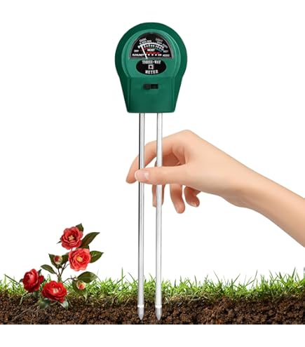 YIYEGO Bodemvochtigheidsmeter, 6-in-1 digitale pH-meter voor vocht, licht, pH-waarde, EC, vruchtbaarheid, temperatuur, bodem-pH-testkit, goed voor tuin, gazon, boerderij YIYEGO Bodemvochtigheidsmeter, 6-in-1 digitale pH-meter voor vocht, licht, pH-waarde, EC, vruchtbaarheid, temperatuur, bodem-pH-testkit, goed voor tuin, gazon, boerderij
