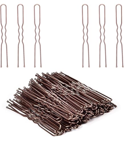 Topkids Accessories Hair Grips For Women And Girls, Bobby Pins Kirby Grips Small Hair Clips Women Hair Styling Accessories Hair Pins For Buns Accessories (50mm, Blonde Gold Laquer 72pc