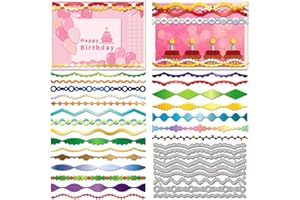 ‎GLOBLELAND GLOBLELAND Party Bordüre Metall Stanzformen Kantenrahmen Metall Stanzform Basis Bordüre Stanzformen Für DIY Scrapbooking Fotoalbum Dekorative Prägung Papierkarte