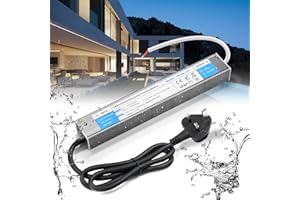 BRIMETI 12V LED Driver 200W LED Transformer Waterproof Outdoor IP67 AC 240V to DC 12V 16.6A Power Supply With Plug Constant Low Voltage Adapter for Strip Light Garden Shed Cabinet Light