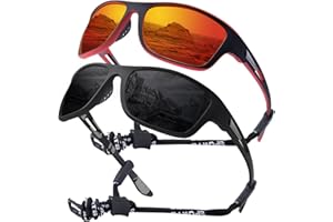 OKH 2 stück polarisierte UV400 Goggle Männer Frauen, die sich um eine Sport -Sonnenbrille umwickelt haben, Radfahren für Fahrräder, Angeln, Laufen, Klettern, Baseball