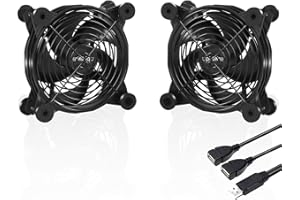 upHere Ventola USB 120mm Ventola Raffreddamento pc Ventilatore USB Silenzioso, Compatibile per PC/Xbox/Playstation/TV Box, eccetera.,U1203-IT