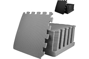 Vivezen - Tapis de sol puzzle pour fitness ou jeu enfant, antidérapant - 18 pièces - Plusieurs coloris