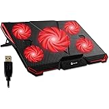 KLIM Cyclone - Base di Raffreddamento PC Portatile + Laptop Stand con 5 ventole + Il Miglior Supporto Raffreddatore…