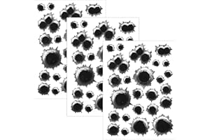 DHSBGWSX Lot de 3 Autocollants pour Trou de Balle - Décoration de Voiture Modifiée, Imperméables, pour Bagages - Mode et Décoration