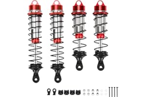 ‎RCAWD RCAWD ARRMA Shock Set rc Stoßdämpfer vorne hinten für Arrma 1/7 1/8 Mojave EXB Outcast Notorious Typhon Talion Autos Aluminium Hopups Upgrade Teile 2 Stück/Satz（Rot）