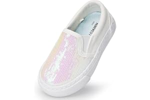 HARVEST LAND Unisex Kids Canvas Shoes Toddlers Sneakers Breathable Slip-on Trainers Pumps Plimsoles for Boy and Girls