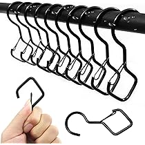 Relota 15 Stycken S-krokar, S-krokar Svart Aluminium Hu00e4ngande Krokar Relota 15 Stycken S-krokar, S-krokar Svart Aluminium Hu00e4ngande Krokar