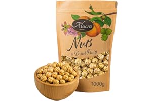 ‎A’LUCRA Alucra Kichererbsen geröstet "Sari Leblebi" 1000g – Knuspriger Snack ohne Zusätze – Getrocknete Kichererbsen für bewusste Ernährung – Proteinreiche Knabberei und Alternative zu Chips