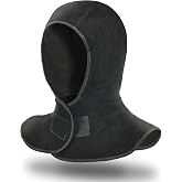 LeaSeek Welding Hood, Leather Welding Cap Flame Retardant Protection | Hook and Loop Fastener Heat Resistant Spark Welding Gr