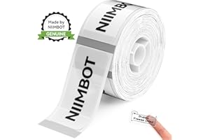 NIIMBOT Lable Maker Tape 0.55" x 1.18" (14×30mm) Printer Sticker Paper for D11/D110/D101 Label Maker,1 Roll of 210 (Transparent)