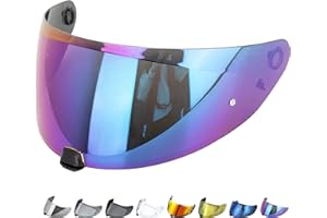 Everalo Visiere Casque Compatible avec Hjc Fg17 - Is17 - FgSt - C70 - HJ 20M - Visière Ecran Pinlock Ready (Iridium)