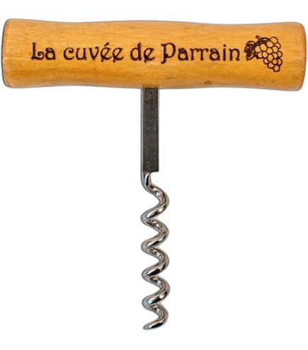 Ouvre-Bouteille Sommelier Gravé "Parrain Grand Cru" - Idéal Cadeau Parrain, Anniversaire, Noël