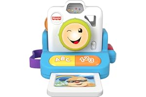 Fisher-Price- Fotocamera Istantanea Ridi e Impara, Giocattolo Educativo per Bambini 6+ Mesi, GMX45