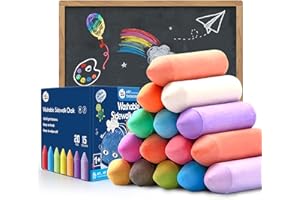Jar Melo Sidewalk Chalk for Toddler;20 Count,Jumbo Outdoor Chalk for Kids,Non Toxic,Washable, Art & Crafts for Boys and Girls,School Art Suppliers