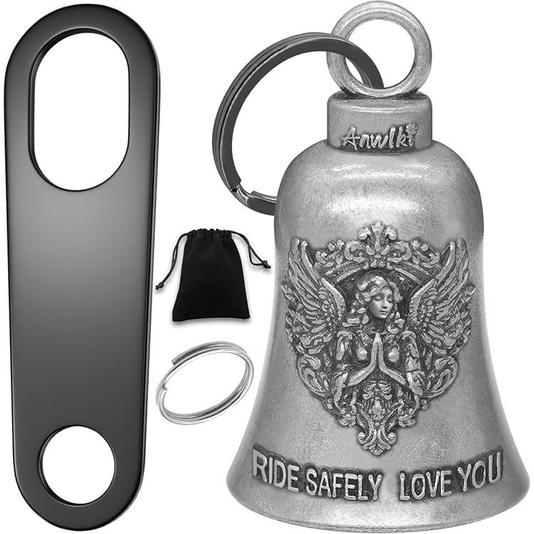 Guardianbells, Clochette Moto Guardians Ride Bell, Porte-clés En Acier Inoxydable Antirouille Porte-bonheurs Pour Motos Et Vélos, Cloche D'esprits Pour Motard, Guardianbells Ou Porte Clés