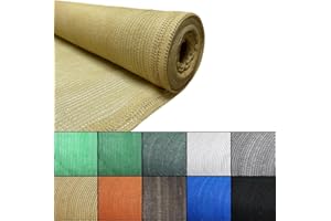 Keroppa Malla de Ocultación 80% de Sombreo 3x50 m Malla de Sombreo para Jardín Patio Agricultura Resistente Reducción Temperatura Protección del Sol Transpirable Proteccion UV Beige