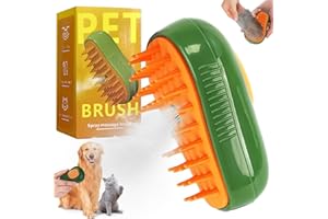 71NMLY Spazzola a vapore multifunzionale per gatto, cani ricaricabile con pettine spray massaggiante
