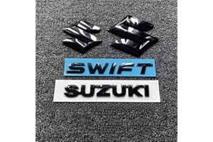 DONHEK Auto Emblem Aufkleber für Suzuki Swift 2017-2023,ABS Kühlergrill Front Motorhaube Kofferraum 3D Logo Heckklappen Buchstaben Selbstklebende Ersatz Dekoration Styling Zubehör