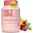 HEY GIRL NUTRITION D Mannose Capsules - Fast-Acting UTI Relief - Cleanse & Flush Impurities - with Natural D-Mannose Powder, Cranberry, Hibiscus & Dandelion - Alternative to Cranberry Pills for Women