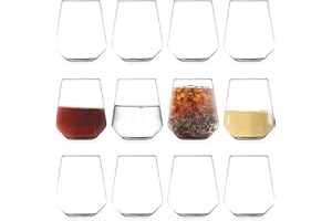 TUNDRA ICE INTERNATIONAL TUNDRA - Lot de 12 Verres à eau 40 CL en CRISTALLIN Sans Plomb | Collection HARMONY | Verre a Eau Hautement Transparent, Brillant et Résistant, Verres pour l'eau, le vin, la bière, le thé