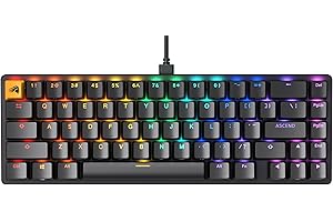 Glorious Gaming GMMK 2 Compact (65%) - tastiera gaming mecc., TKL compatta 65%, alluminio, personalizzab., tasti doppia iniezione, Fox Switches, RGB per ogni tasto, layout QWERTY americano - Nero