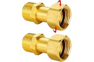 Mässingsförskruvning med likadana sidor, 2 stycken, G1/2-tums utv. gänga x G1/2-tums inv. gänga (utv. gängdiam. 20,3 mm x inv