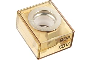 BOJACK Fusible de terminal 90A Fusible de batería nominal marino (MRBF) 58V DC Max IP66 Impermeable para la protección de circuitos de automóviles RVs Grúas Barcos Pilas de carga (90 Amp)