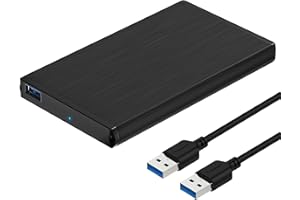 SABRENT Carcasa de Aluminio para Discos Duros SATA SSD/HDD de 2,5" de Alta Velocidad 5Gbps | USB 3.0 | UASP | Plug and Play [EC-UK30]