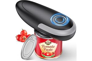 HOMENOVA Electric Can Opener, One Touch Electric Tin Opener with Smooth Edgeand Without Hurting Hands, Safe to Use Kitchen Gadgets Automatic Can Opener for Seniors, Arthritis and Chef