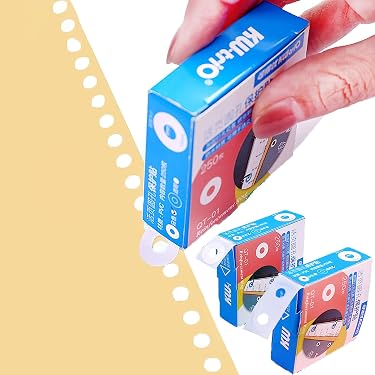 1000 Anelli Di Rinforzo Autoadesivi Per Fori - Diametro 15 Mm (interno 6 Mm), In PVC Bianco Trasparente - Per Organizzare Fogli, Quaderni, Raccoglitori