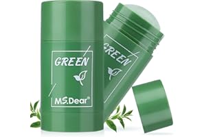 MOFAJANG 2 Pièces Masque En Bâton Au Thé Vert, Masque En Bâton À L'Argile Verte Contenant De L'Extrait De Thé Pour Réparer L'Acné, Nettoyer Les Pores, Hydrater De Sébum Pour La Plupart Des Types De Peau