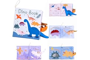 Richgv Libro sensoriale 3D interattivo. Giocattolo Morbido Peluche neonate. Giocattolo da Passeggino. Libri sensoriali per Neonato. Giocattolo di apprendimento educativo. Regalo per Bambini 0~24 Mesi.