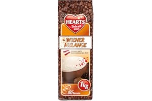 HEART'S HEARTS Cappuccino Wiener Melange 1 kg - Genuss nach österreichischer Tradition, ca. 80 Portionen pro Beutel, intensives Aroma, feinste Kaffeespezialität