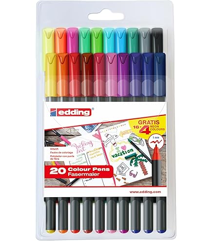 Edding 1200 Pennarelli Metallici - Set 6 Colori: Oro, Argento, Rosso, Blu, Verde, Viola
