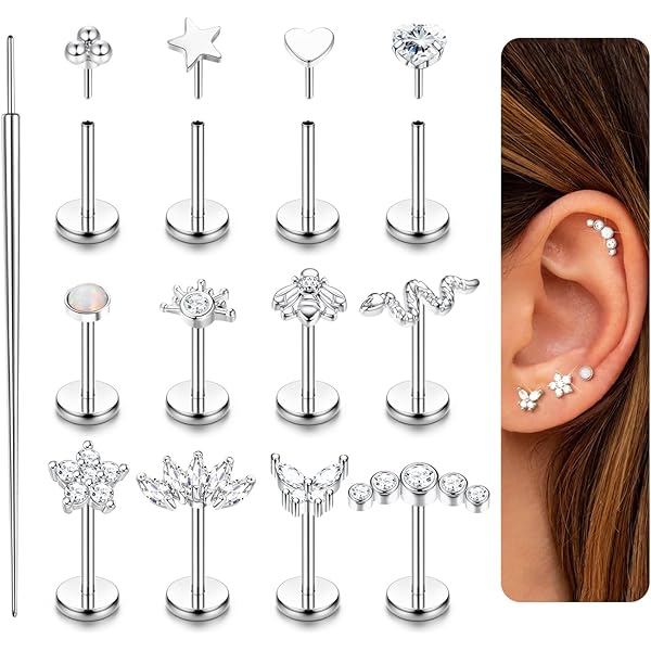 40 Pezzi Dischetti Silicone Per Piercing - 7/9mm, Trasparenti, Anti-Cheloidi, Per Orecchini E Body Piercing - Foto 9