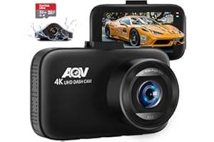 AQV Dashcam para Coche Delantera y Trasera 4K/2K+1080P con Módulo GPS Dash CAM con Pantalla IPS de 3", G-Sensor, Visión Nocturna, Grabación en Bucle, Ángulo de Visión de 170°, WDR, Máx 128 GB