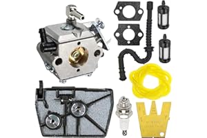 ZAMDOE Carburateur de rechange pour Stihl 028 028AV 028 Super tronçonneuse, remplace Walbro #WT-16B, pour Tillotson #HU-40, avec joint filtre à air filtre de ligne de carburant