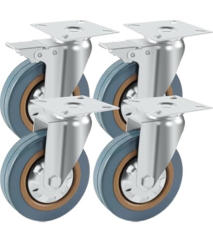 Wholesale Heavy Duty 4 Inch Non Arking TPR Swivel Dolly Wheel Caster 100 Fro - Foto 6