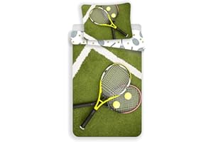 JERRY FABRICS Sport – Parure da letto Tennis – Copripiumino in cotone