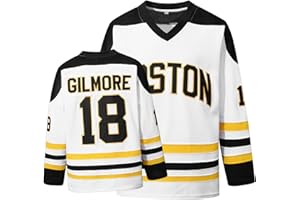 PRIMITAS Boston Happy Gilmore #18 Adam Sandler 1996 Movie Ice Hockey Jersey Stitched Letters and Numbers S-XXXL