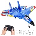 Magicwand【Pack of 1 RC Plane【Random Color】 EPP Foam Jet Fighter Stunt RC Airplane with Automatic Balance System, for Beginners Aircraft Fighter with LED Lights,Kid