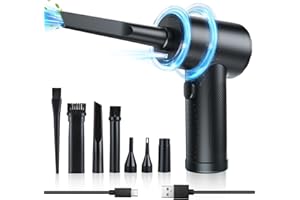 GAVGROOM Elettrico Rimuovi Polvere Aria Compressa, 3 Velocità 1100000 Giri/Min Aria Compressa PC Con luce LED, 7600mah Batteria Soffiatore di polvere per Computer, Laptop, Auto, Apparecchiature da Ufficio